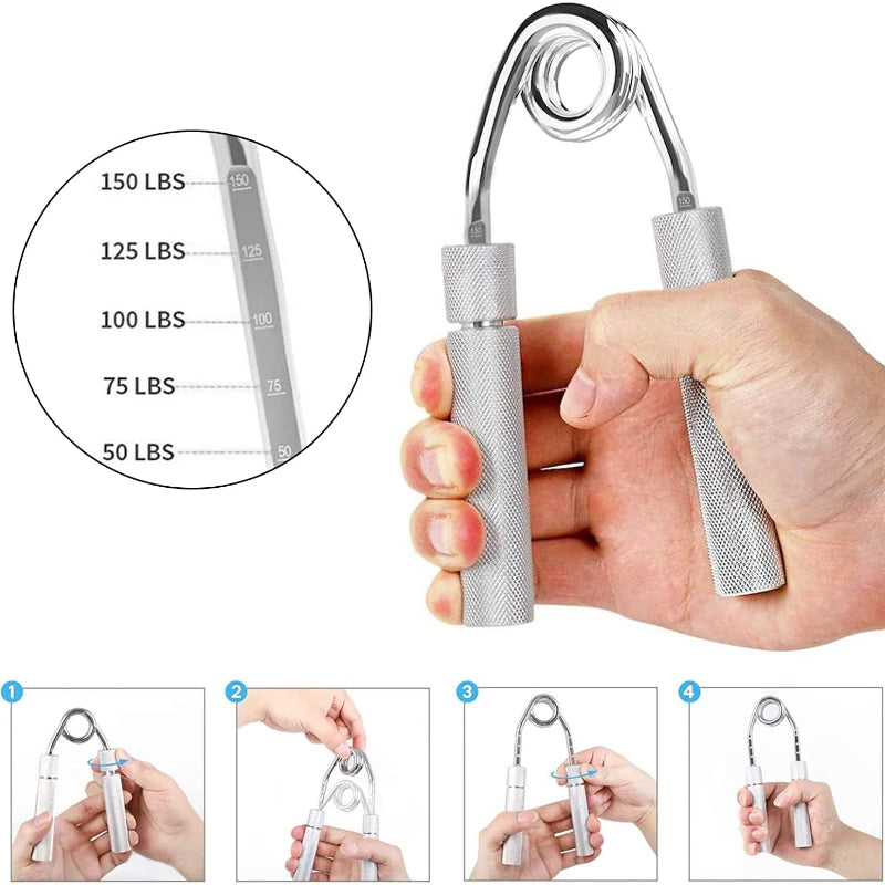 Metal Hand Grips 50-350LBS Strength Training Finger Grip