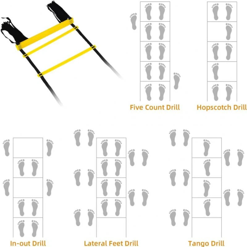 New Flexibility Agility Ladder Nylon Strap Jumping Ladder