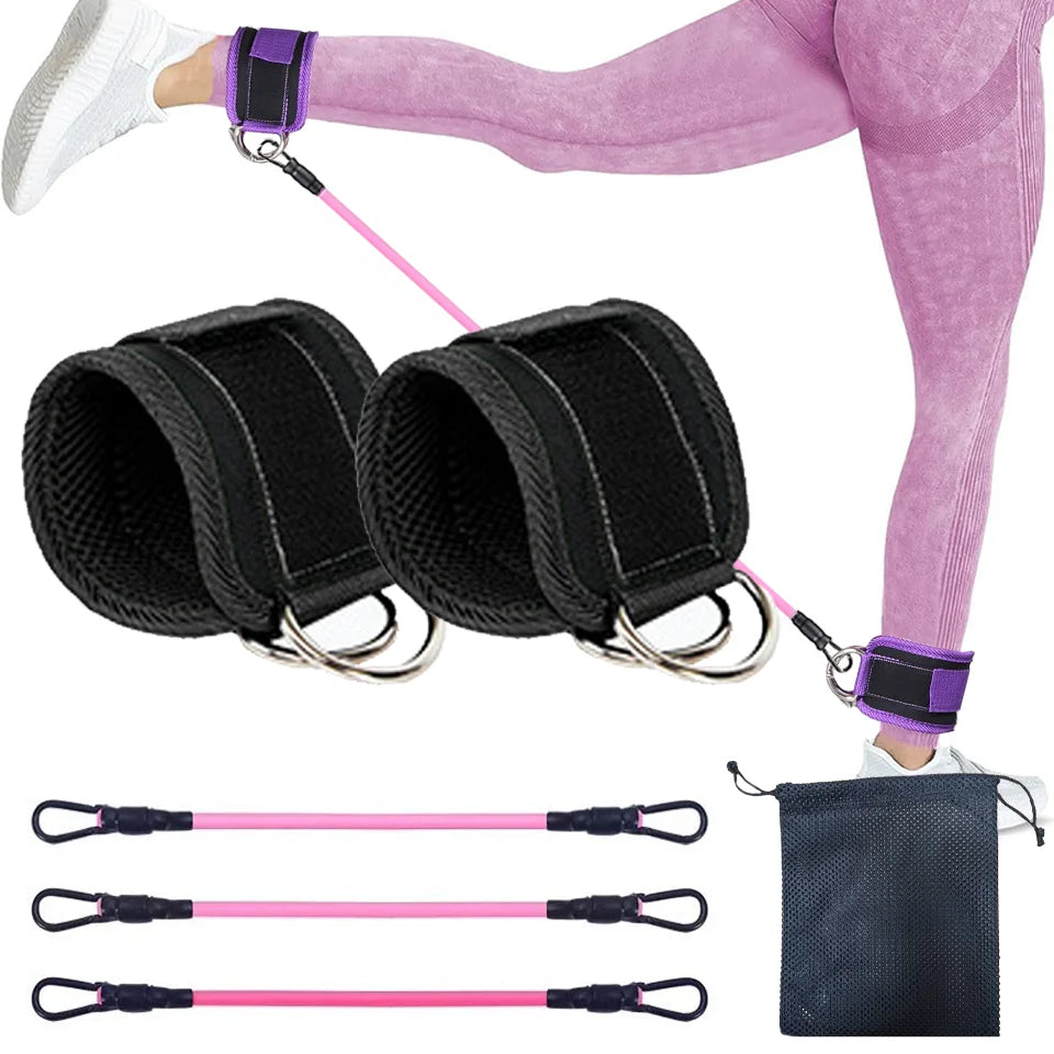 D-Ring Support Ankle Cuffs Resistance Bands Ankle Straps