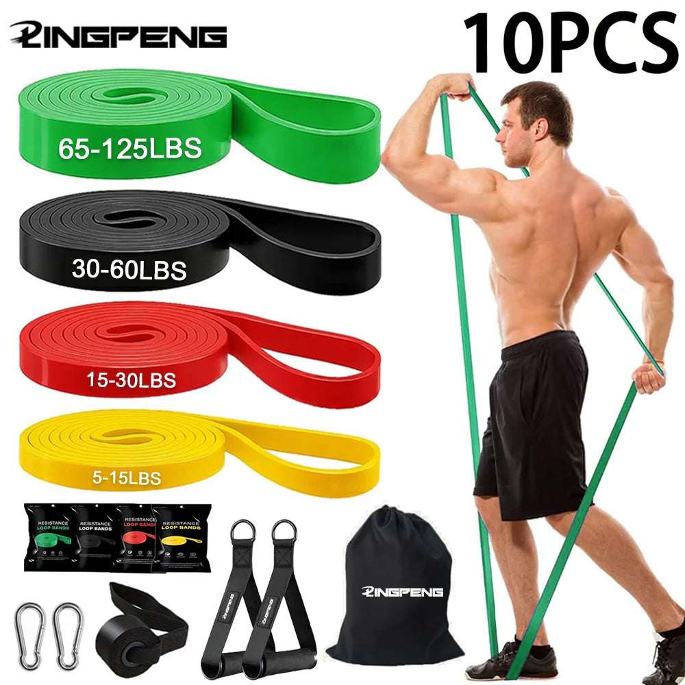 4-Level Resistance Bands Set Pull Up Assistance