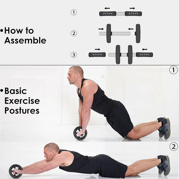 Ab Roller for Abdominal Exercise Machine, Abs Workout