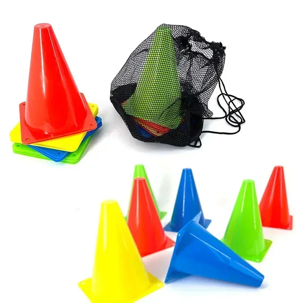 18CM Sign Bucket 6Inch Barrier Football Road Flat Training Cone