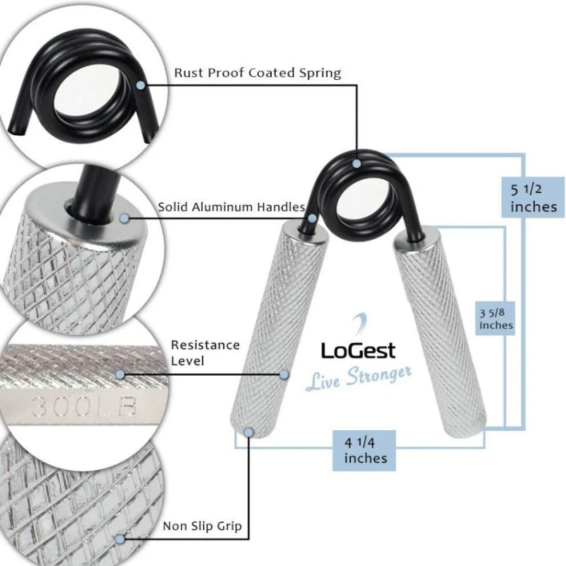 Metal Hand Grips 50-350LBS Strength Training Finger Grip