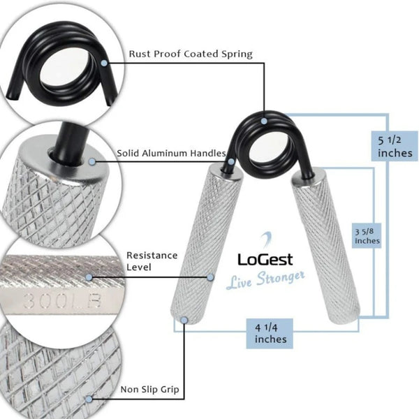 Metal Hand Grips 50-350LBS Strength Training Finger Grip