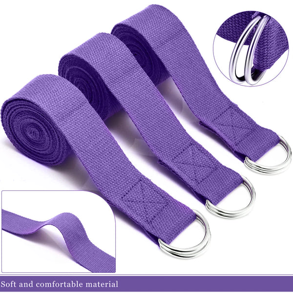 183*3.8cm Yoga Strap Cotton Exercise Yoga Belt Adjustable