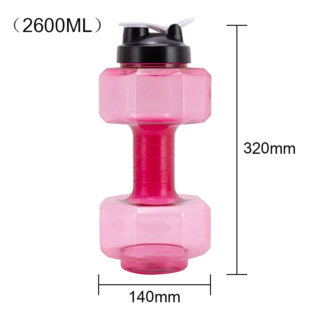 550/2600ML Dumbbell Bottle PET Dumbbell Shaped Kettle