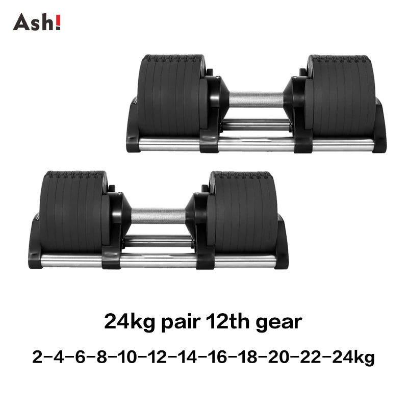 Adjustable Dumbbell Pair Home Gym Weight Set