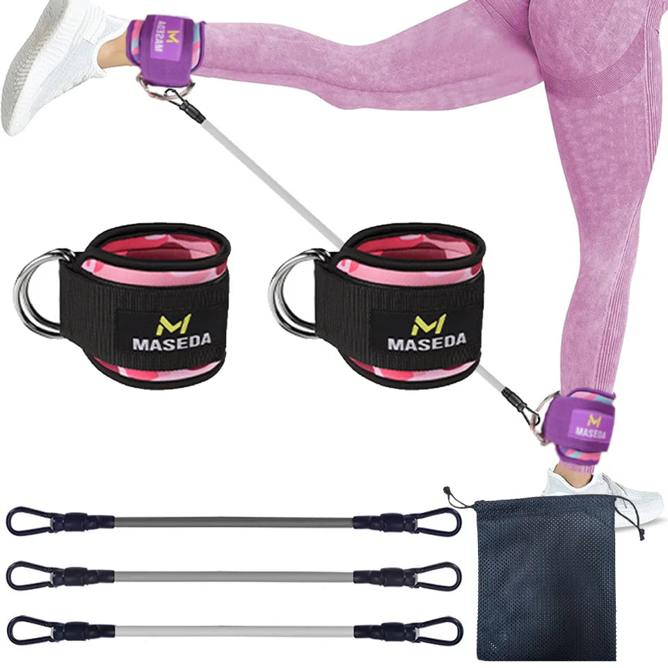 D-Ring Support Ankle Cuffs Resistance Bands Ankle Straps