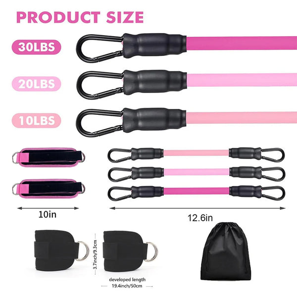 Resistance Band Set Workout Exercise Equipments