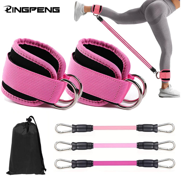 Ankle Straps Resistance Bands Set Fitness Workout