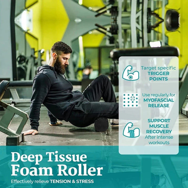 Solid Color Foam Roller With Grooves Massage