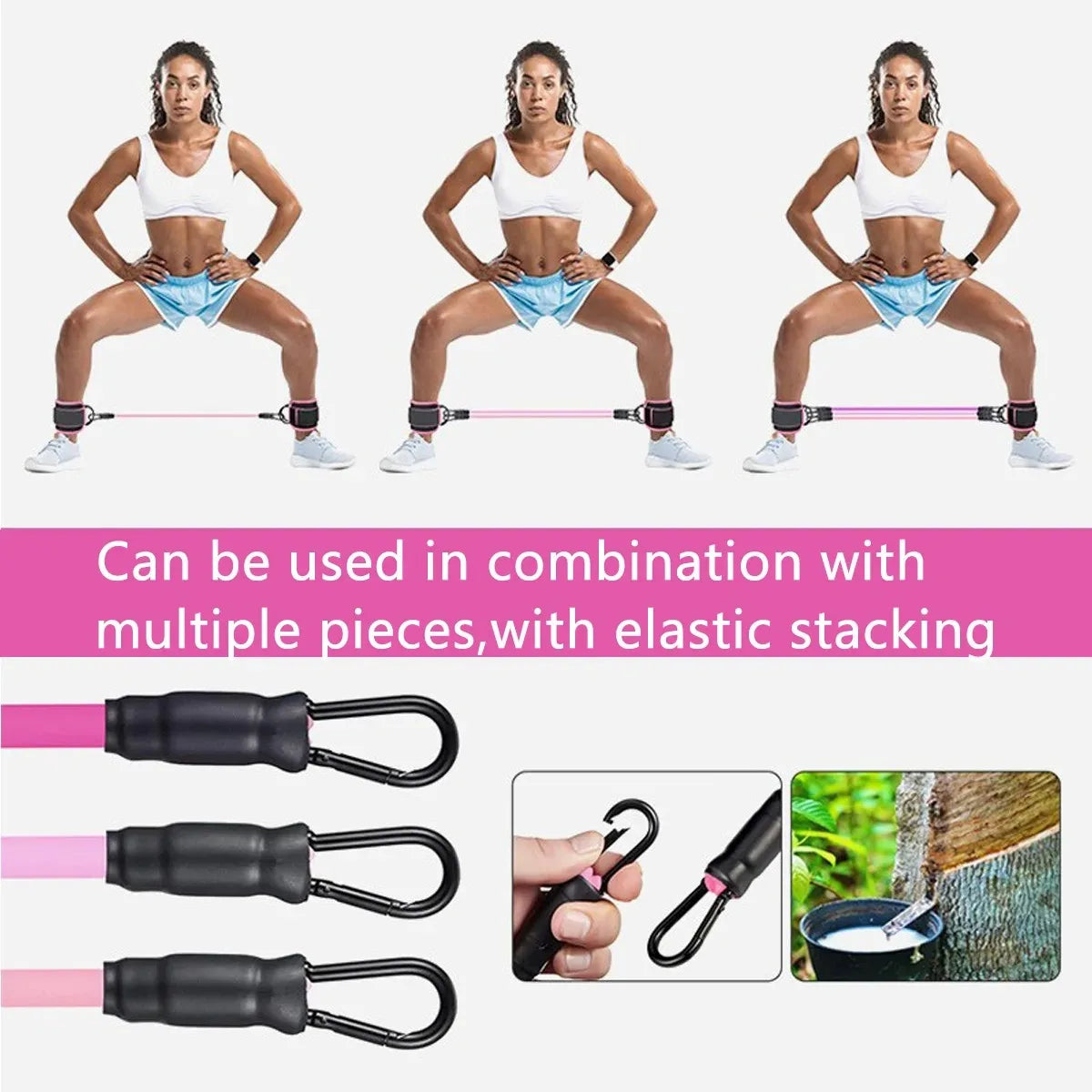 Resistance Band Set Workout Exercise Equipments