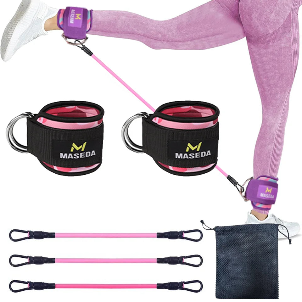 D-Ring Support Ankle Cuffs Resistance Bands Ankle Straps
