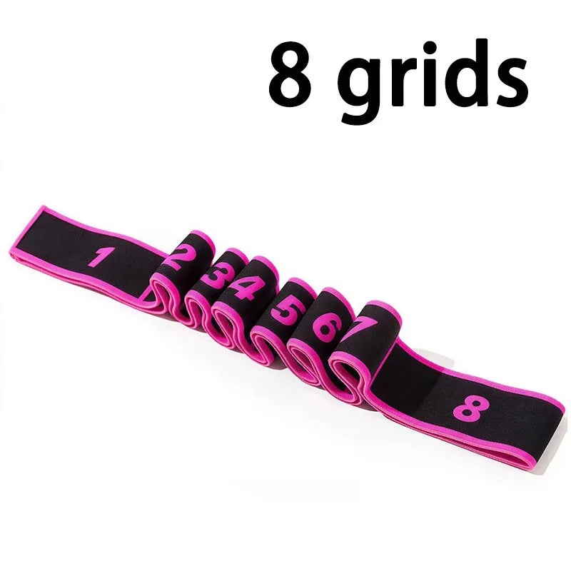8 Sections Dance Resistance Band Yoga Stretching Pilates