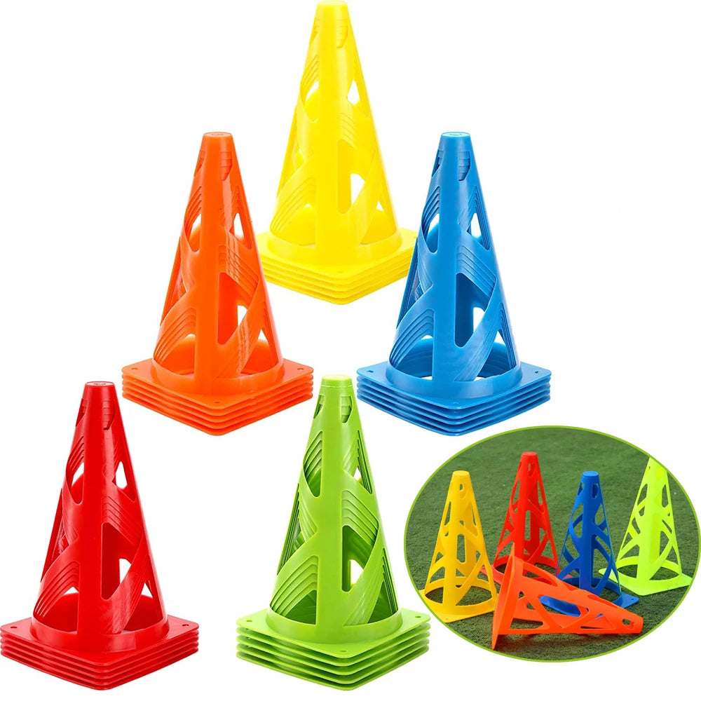 Soccer Training Cones Flexible Plastic Agility Cones