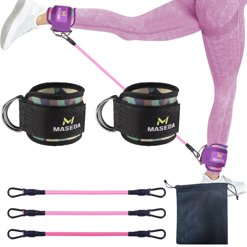 D-Ring Support Ankle Cuffs Resistance Bands Ankle Straps