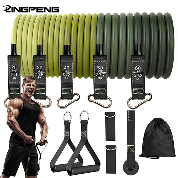 Resistance strap with handle: used for muscle training