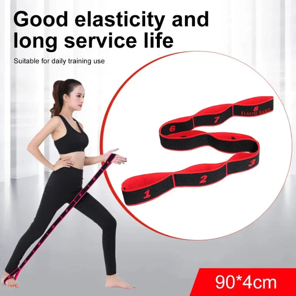 8 Sections Dance Resistance Band Yoga Stretching Pilates
