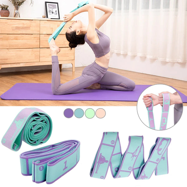 Multi-Section Elastic Yoga Resistance Bands Fitness Sport