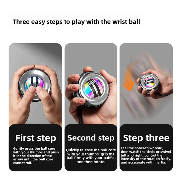 Magnetic Light Up Power Wrist Ball Gyro Finger