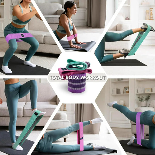 Yoga And Fitness Resistance Bands 3 Lengths Available Suitable