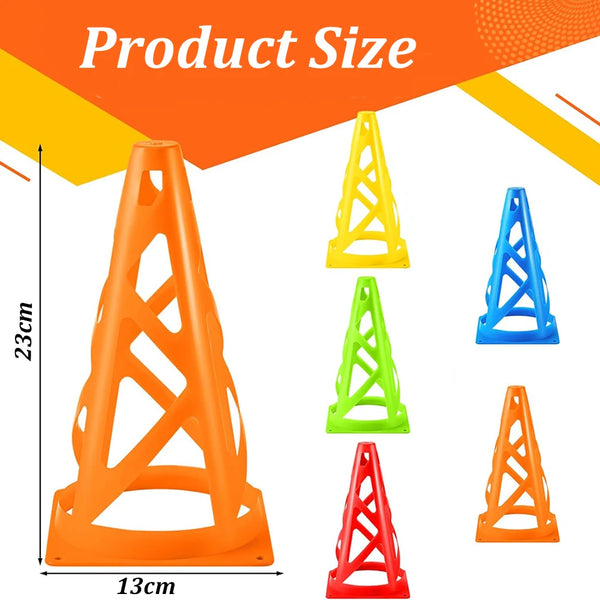 Soccer Training Cones Flexible Plastic Agility Cones