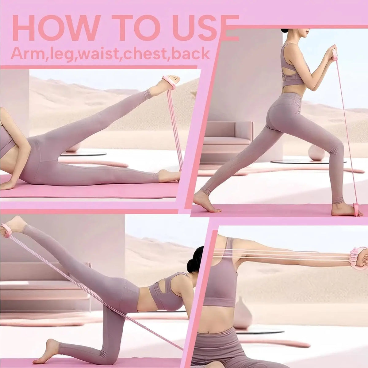 Stretch Strap Yoga 6 Ropes Adjusted Tensioner Yoga