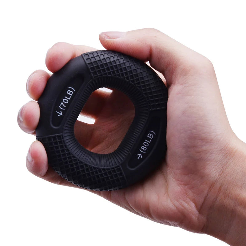 Silicone Adjustable Hand Grip 20-80LB Gripping Ring Finger