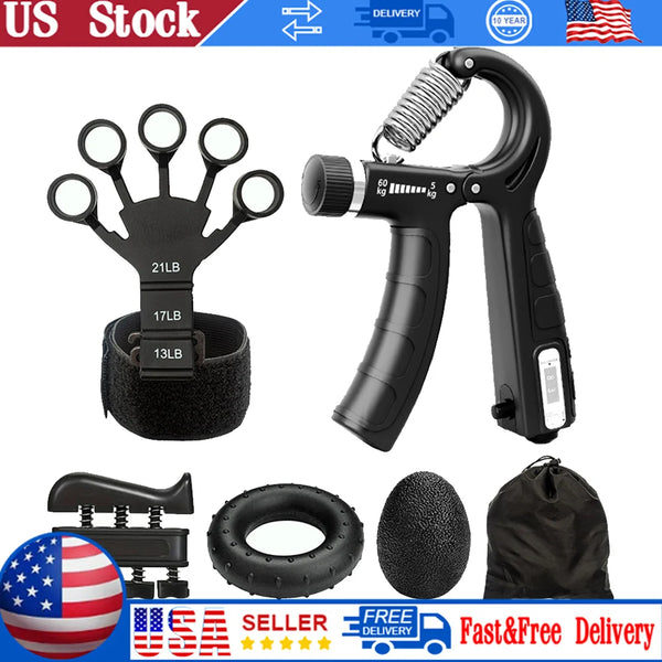 Mechanical Counting Grip Strength Trainer With Finger Exerciser