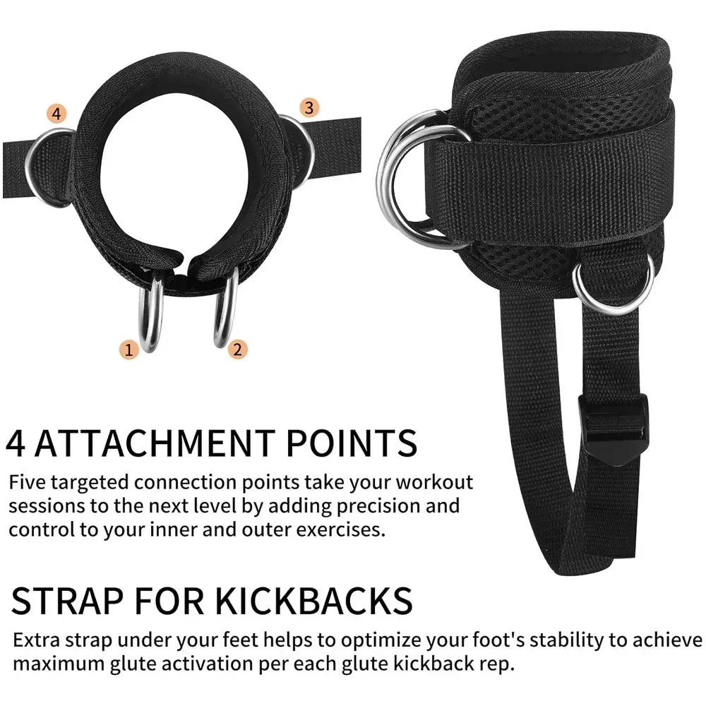 Resistance Band D-Ring Ankle Strap Trainer Fitness