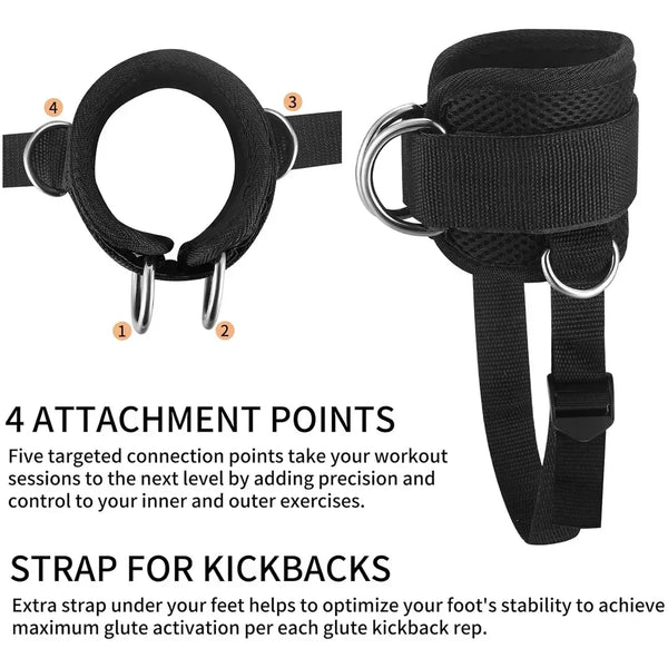 Resistance Band D-Ring Ankle Strap Trainer Fitness