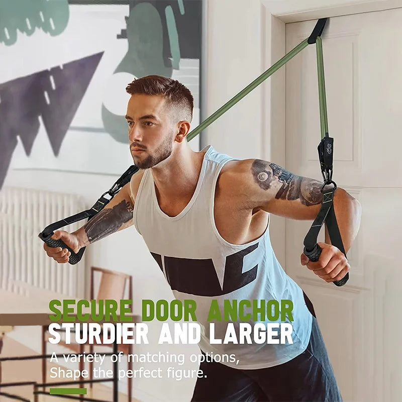 Resistance strap with handle: used for muscle training