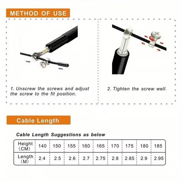 Steel Wire Skipping Rope Fitness Sports Equipment