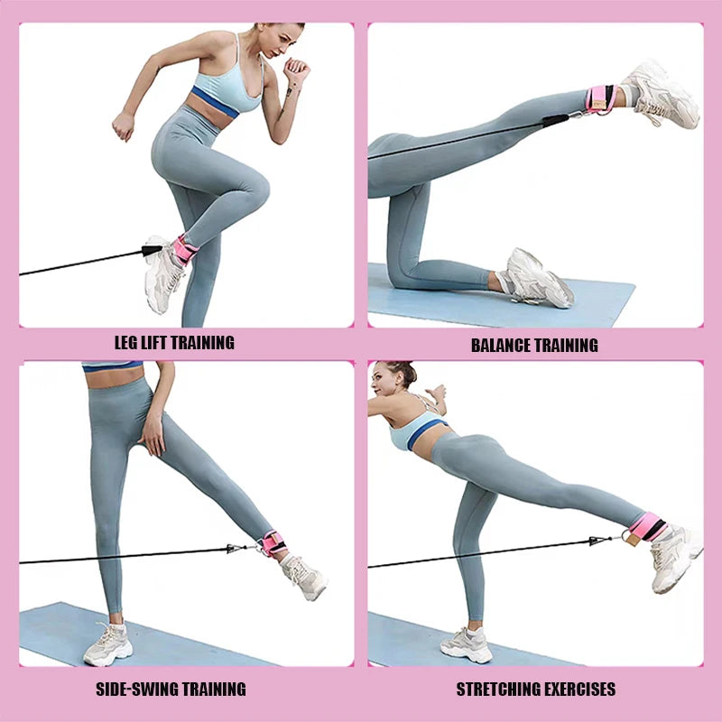 Ankle Straps Resistance Bands Set Fitness Workout