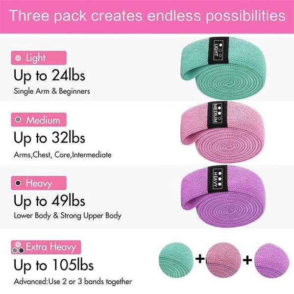 Long Resistance Bands for Working Out Fabric Resistance Band