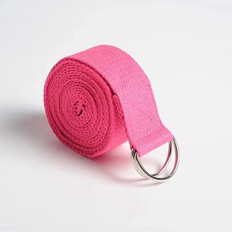 183*3.8cm Yoga Strap Cotton Exercise Yoga Belt Adjustable
