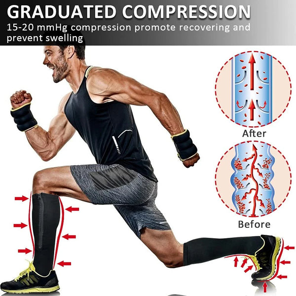 Zipper Compression Socks, Calf Knee High Open Toe