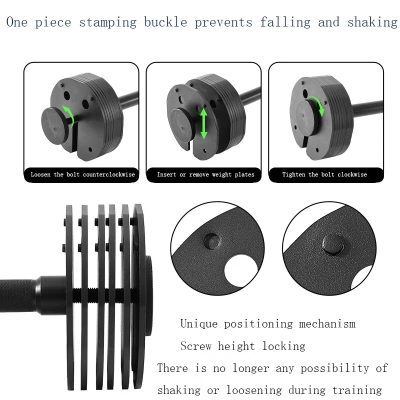 Quick Disassembly Plug-in Adjustable Dumbbells Multifunctional
