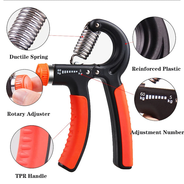 Adjustable R-Type Hand Grip Exercise Countable Strength