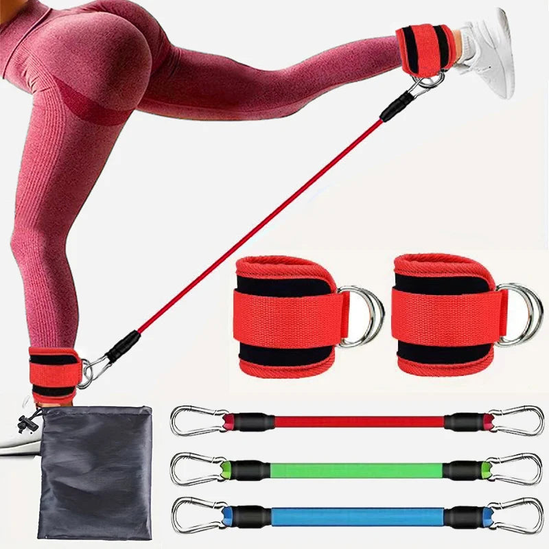 Resistance Band Set Workout Exercise Ankle Straps Fitness