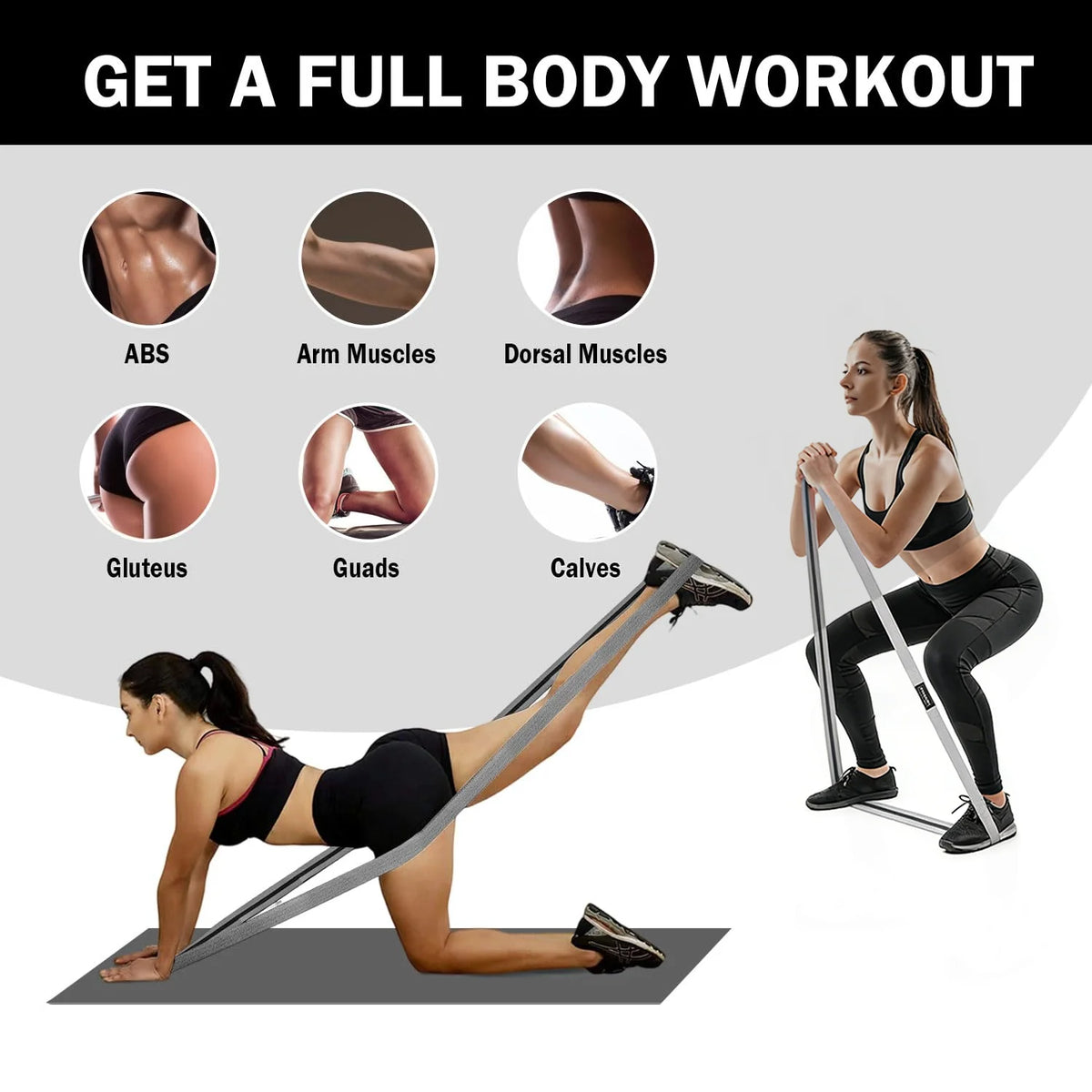 Long Fabric Resistance Loop Band for Full Body Exercise