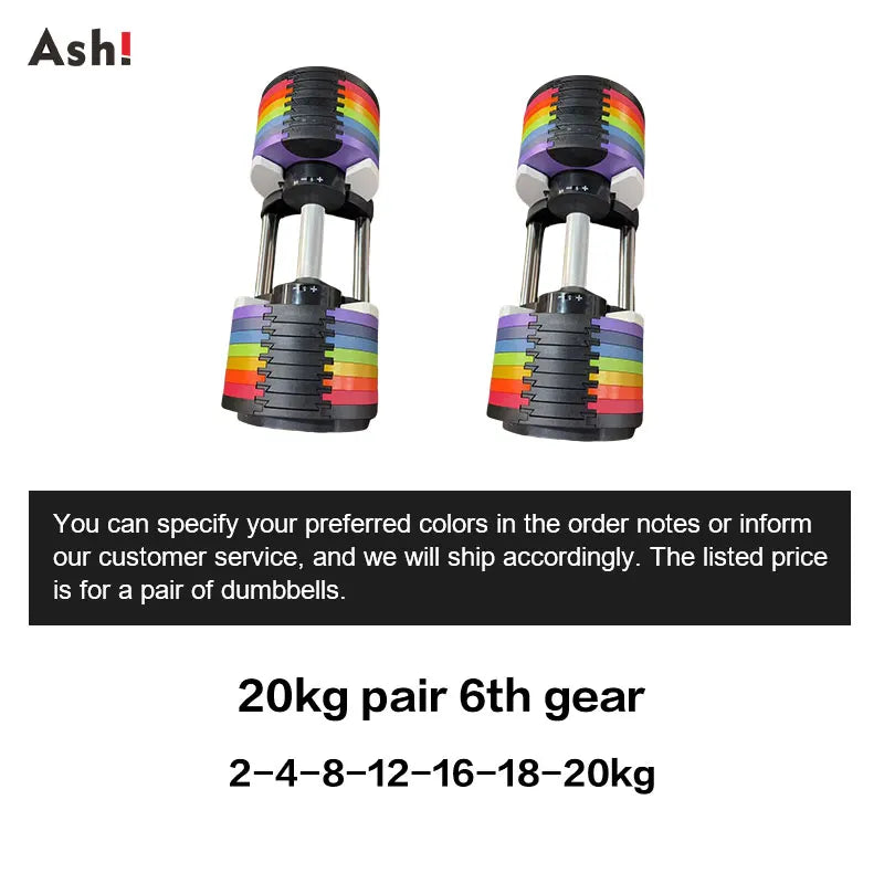 Multi-Color Adjustable Dumbbell Set
