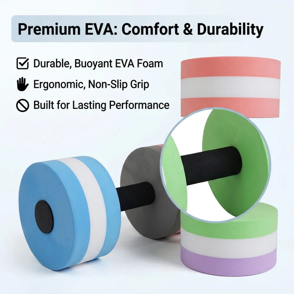 New 1 Pair High Quality EVA Water Foam Floating Dumbbell