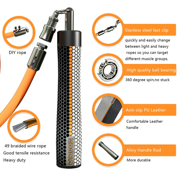 Jump Rope Fitness Workout Weighted Handle crossfit