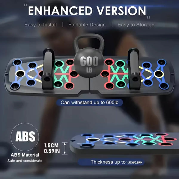Portable Multifunctional Push-up Board Set With Handles