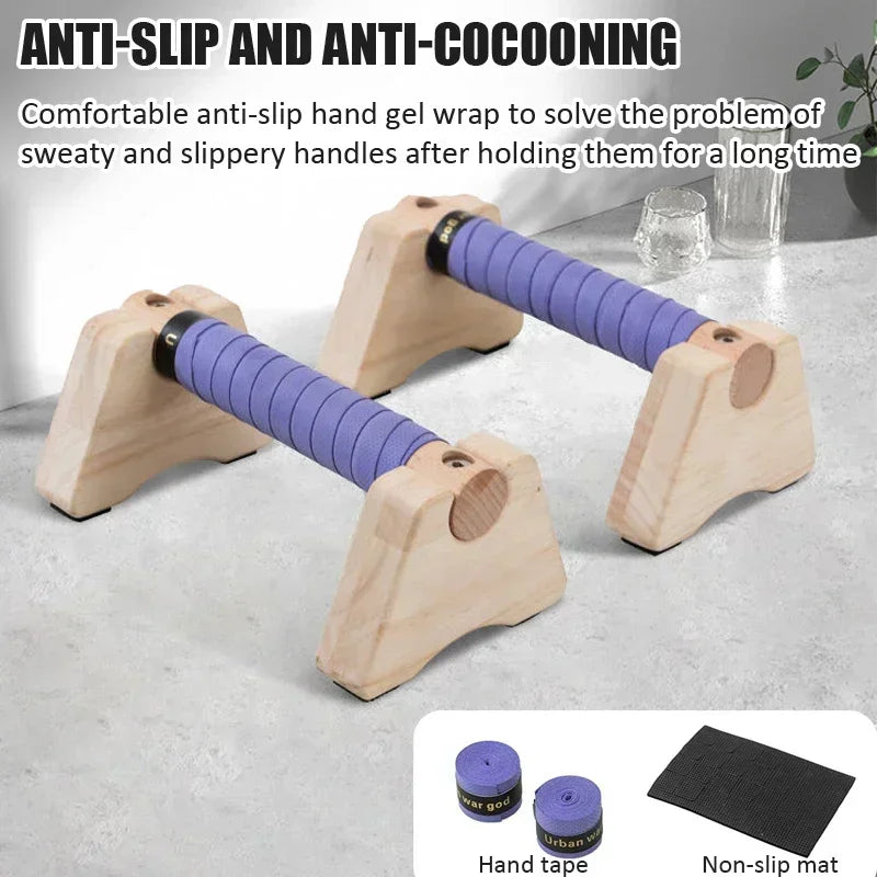 Wooden Push-up Stand Non-SlipPush Up Bar Handles