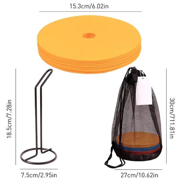 Soccer Flat Cones Marker Disc Basketball Sports Speed Agility