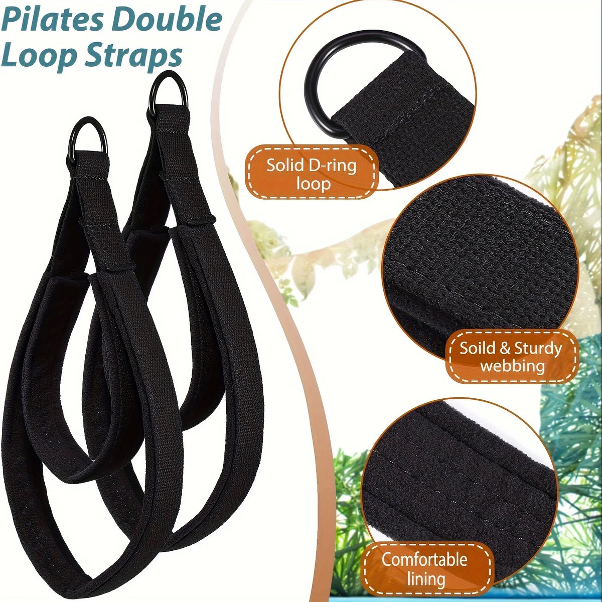 Pilates Straps Pilates Double Loop Straps for Fitness
