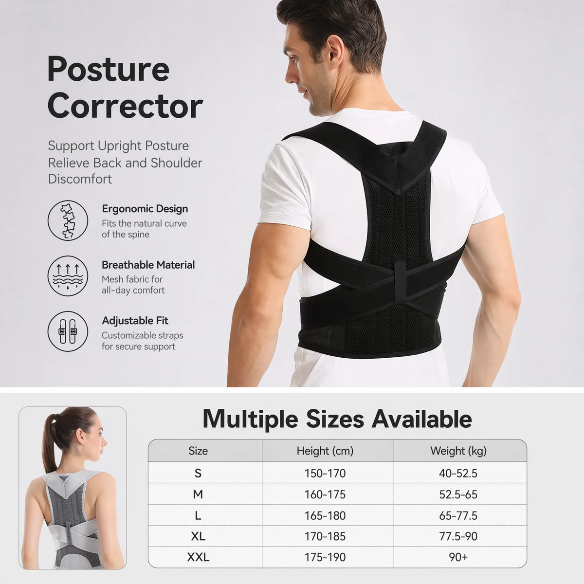 New Design Humpback Girdle Keel Upper Back Strap