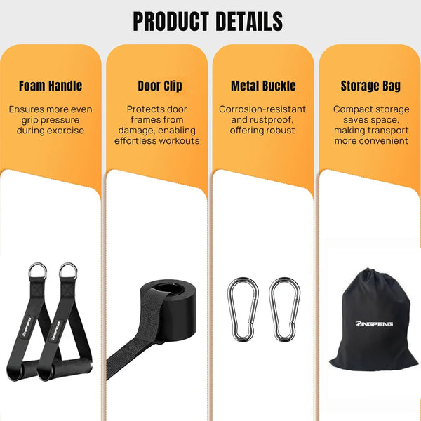 4-Level Resistance Bands Set Pull Up Assistance